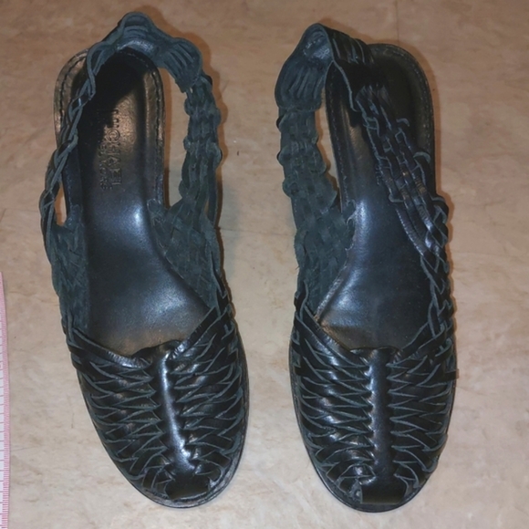 Vintage Michael kors wedges slingback leather sandals size 6M - Picture 2 of 11